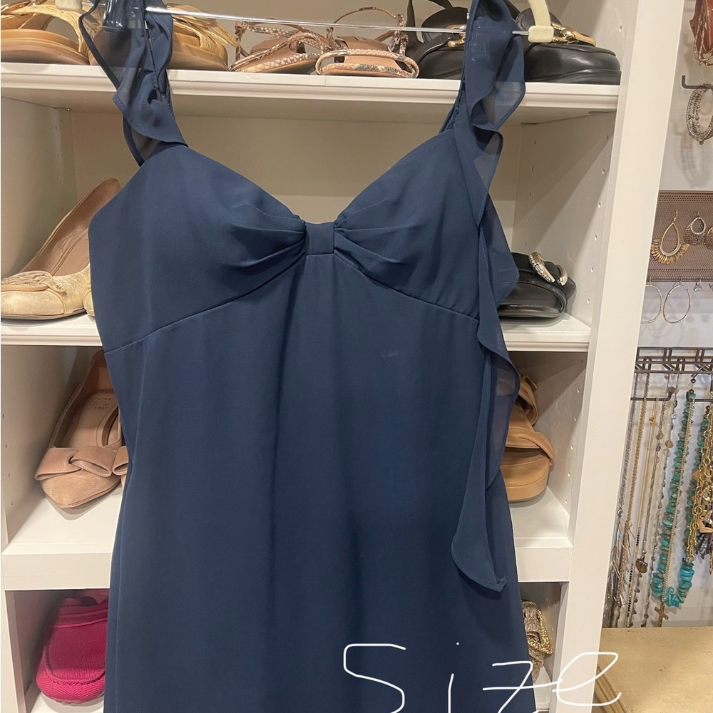 Elegant Navy Blue Mini Dress